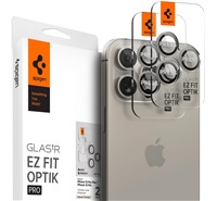 Spigen Glass.tR EZ Fit Optik Pro tvrzen sklo na oky fotoapartu pro Apple iPhone 15 Pro / 15 Pro Max 2ks titanov