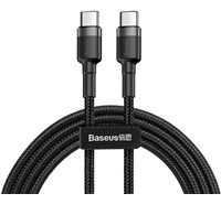 Baseus Cafule Series USB-C / USB-C 60W 1m opleten ern / ed kabel