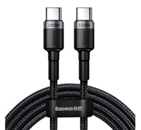 Baseus Cafule 100W USB-C / USB-C 2m černý opletený kabel