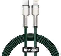 Baseus Cafule Series USB-C / Lightning 20W 1m opleten zelen kabel