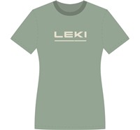 LEKI Logo T-Shirt LEKI Women, smokegreen-cremewhite, L