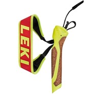 LEKI Nordic FRT CorTec neongelb mit Biathlonschlaufe rot / gelb