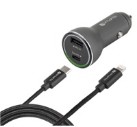4smarts 48W Fast Charge Set do auta pro iPhone/iPad černý