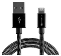 4smarts RapidCord USB / Lightning, 1m opletený černý kabel, MFi