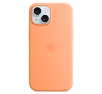 Apple silikonov zadn kryt s podporou MagSafe pro Apple iPhone 15 sorbetov oranov