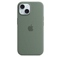 Apple silikonov zadn kryt s podporou MagSafe pro Apple iPhone 15 cypiov zelen