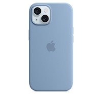Apple silikonov zadn kryt s podporou MagSafe pro Apple iPhone 15 ledov modr
