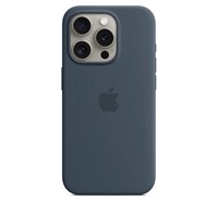 Apple silikonov zadn kryt s podporou MagSafe pro Apple iPhone 15 Pro boukov modr