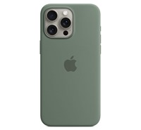 Apple silikonov zadn kryt s podporou MagSafe pro Apple iPhone 15 Pro Max cypiov zelen