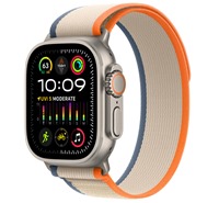 Apple Trail Loop provlkac emnek Trailov tah pro Apple Watch 42 / 44 / 45 / 49mm Orange / Beige S / M