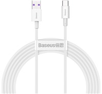 Baseus Superior Series USB-A / USB-C 66W 2m bilý kabel - zánovní