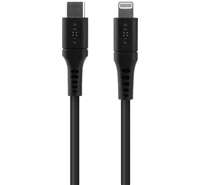 FIXED Liquid silicone USB-C / Lightning 60W 2m ern kabel