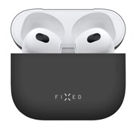 FIXED Silky silikonové pouzdro pro Apple Airpods 3 černé Slevou na nabíječku FIXED mini 20W 25%