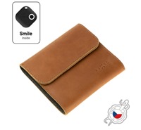 FIXED Smile Classic Wallet kožená peněženka se smart trackerem FIXED Smile PRO hnědá