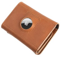FIXED Tripple Wallet for AirTag kožená peněženka z pravé hovězí kůže hnědá
