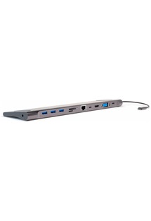 4smarts 11v1 USB-C HUB se stojanem na laptop/tablet a podporou Samsung DeX šedý