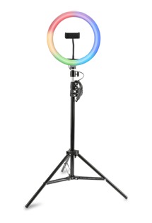 4smarts LoomiPod RGB tripod kruhové světlo s barevným LED osvětlením 173cm černý