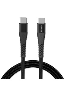 4smarts PremiumCord USB-C / USB-C, 3m 60W odolný černý kabel