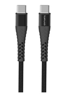 4smarts PremiumCord USB-C / USB-C, 25cm 60W odolný černý kabel
