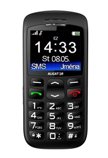 Aligator A670 Senior Black + stoln� nab�je�ka - rozbaleno