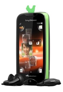 Sony Ericsson WT13i Mix Walkman Green bird on Black