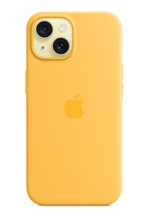 Apple silikonový zadní kryt s podporou MagSafe pro Apple iPhone 15 paprskově žlutý