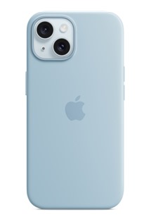 Apple silikonový zadní kryt s podporou MagSafe pro Apple iPhone 15 světle modrý