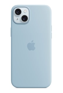 Apple silikonový zadní kryt s podporou MagSafe pro Apple iPhone 15 Plus světle modrý