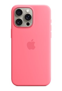 Apple silikonový zadní kryt s podporou MagSafe pro Apple iPhone 15 Pro Max růžový