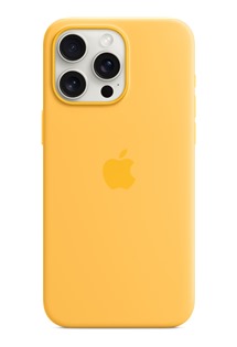 Apple silikonový zadní kryt s podporou MagSafe pro Apple iPhone 15 Pro Max paprskově žlutý