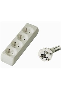 PremiumCord prodluovac kabel 7m, 4x zsuvka bl