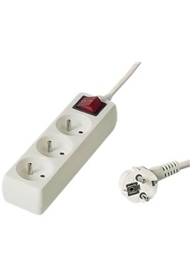 PremiumCord prodluovac kabel 5m, 3x zsuvka bl