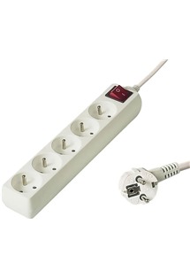 PremiumCord prodluovac kabel 3m, 5x zsuvka bl