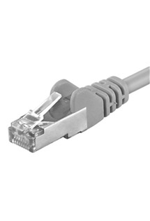 Premiumcord CAT6a S-FTP 0,5m šedý síťový kabel