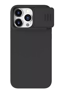 Nillkin CamShield Silky zadní silikonový kryt s krytkou kamery pro Apple iPhone 15 Pro Max černý