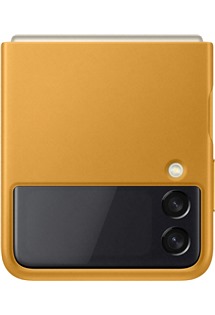 Samsung kožený zadní kryt pro Samsung Galaxy Z Flip3 5G hořčičně žlutý (EF-VF711LYEGWW)