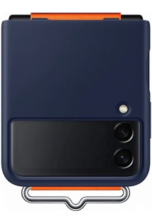 Samsung silikonový zadní kryt s poutkem pro Samsung Galaxy Z Flip3 5G modrý (EF-GF711TNEGWW)
