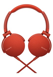 SONY MDR-XB550AP EXTRA  BASS náhlavní sluchátka červená