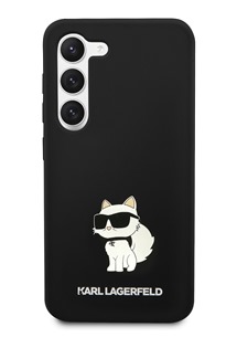 Karl Lagerfeld Choupette NFT silikonový zadní kryt pro Samsung Galaxy S23 černý