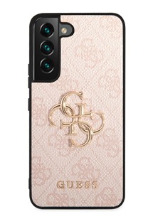 Guess 4G Metal Logo zadní kryt pro Samsung Galaxy S23 růžový