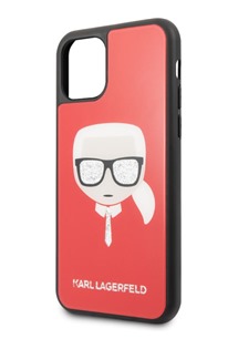 Karl Lagerfeld Dle Layers Glitter zadní kryt pro Apple iPhone 11 Pro červený (KLHCN58DLHRE)