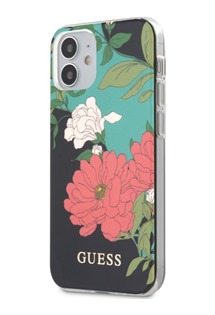 Guess Flower N.1 zadní kryt pro Apple iPhone 12 mini černý (GUHCP12SIMLFL01)