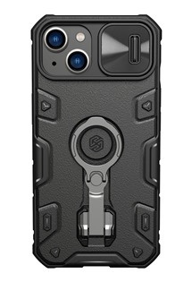 Nillkin CamShield Armor Pro odolný zadní kryt s krytkou kamery a stojánkem pro Apple iPhone 14 / 13 černý