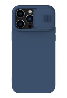 Nillkin CamShield Silky zadní silikonový kryt s krytkou kamery pro Apple iPhone 14 Pro modrý