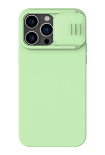 Nillkin CamShield Silky zadn silikonov kryt s krytkou kamery pro Apple iPhone 14 Pro zelen