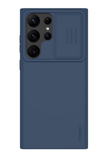 Nillkin CamShield Silky zadní silikonový kryt s krytkou kamery pro Samsung Galaxy S23 Ultra modrý