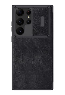 Nillkin Qin Book Pro flipové pouzdro s krytkou kamery pro Samsung Galaxy S23 Ultra černé