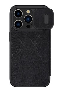 Nillkin Qin Book Pro flipové pouzdro s krytkou kamery pro Apple iPhone 15 Pro Max černý