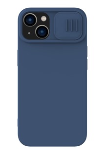 Nillkin CamShield Silky zadní silikonový kryt s krytkou kamery pro Apple iPhone 15 Plus modrý