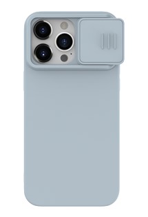 Nillkin CamShield Silky zadní silikonový kryt s krytkou kamery pro Apple iPhone 15 Pro šedý